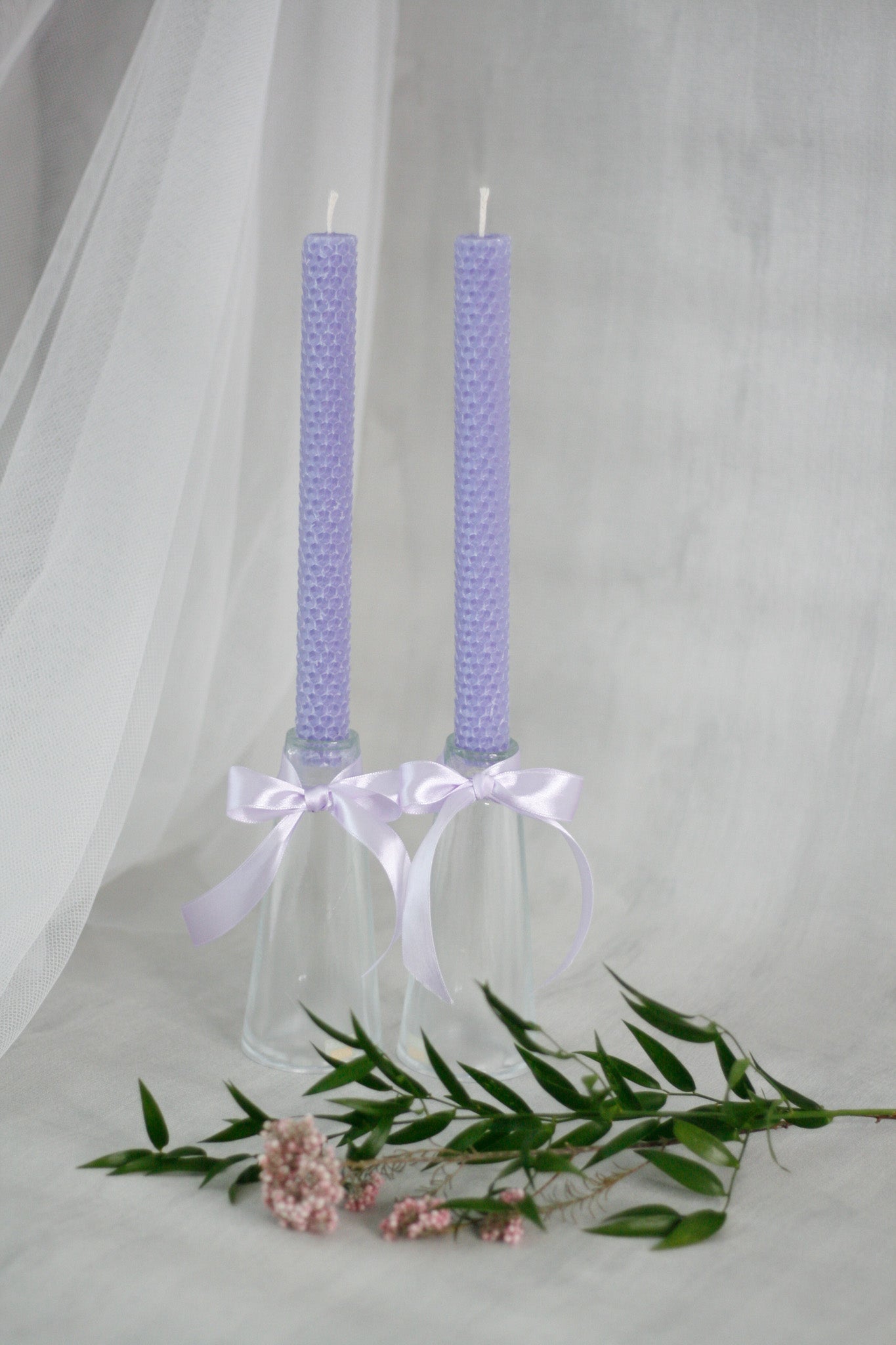 Beeswax pillar candles